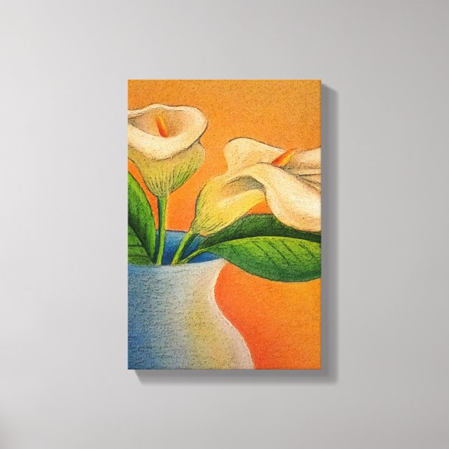 Calla Lilies canvas Print (Front)