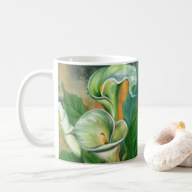 Calla Lilies Coffee Mug (With Donut)