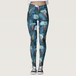 Calla Lilies Flower Wife Christmas Gifts  Ladies   Leggings