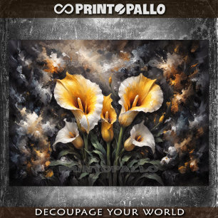 Calla lilies flowers composition #1 tissue paper