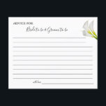Calla Lilies greenery Wedding Advice card shower<br><div class="desc">Add your information and for further customisation,  click the link "click to customise further".
~ Check collection for matching games,  invitation,  signs,  and more ~</div>
