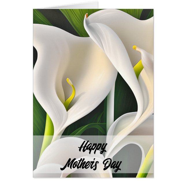 Calla Lilies Happy Mother's Day Card (Front)