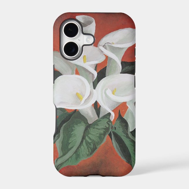 Calla Lilies On A Red Background (Back)