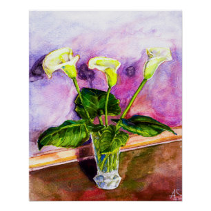 Calla Lilies  Poster