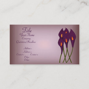 Calla Lilies (Purple) Business Card