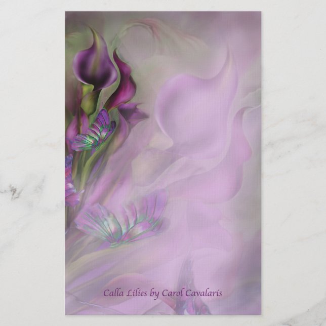 Calla Lilies Stationery (Front)