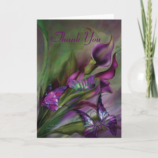 Calla Lilies Thank You Card (Front)