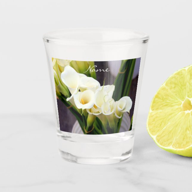 Calla Lilies  Thunder_Cove  Shot Glass (Front)