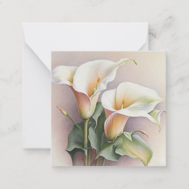 Calla lilies watercolor card (Front)