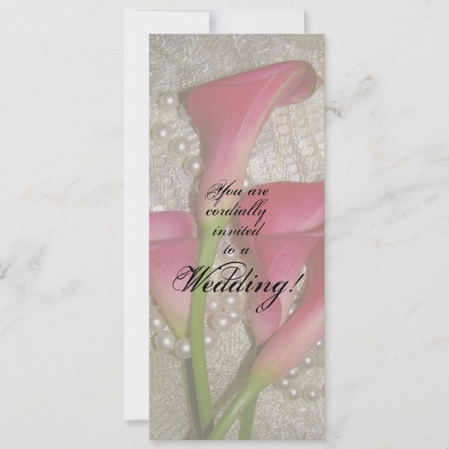 Calla Lilies Wedding Invitation (Front)