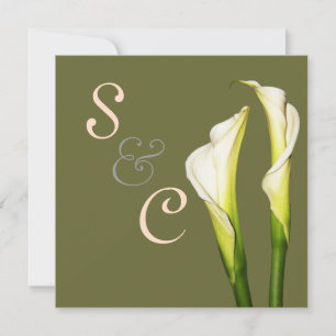 Calla lilies, wedding Invitations