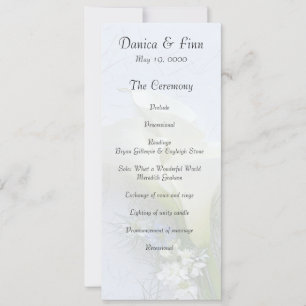 Calla lilies with nigella and stock flowers invitation