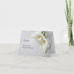 Calla lilies with room for text  thank you card