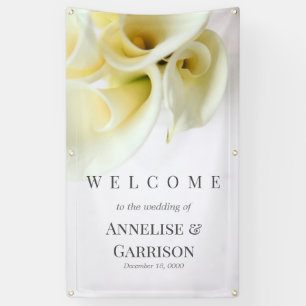 Calla lilies with text space banner