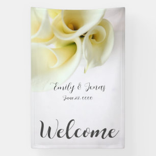 Calla lilies with text space banner