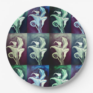 Calla Lilly- Bohemian Pattern Paper Plate