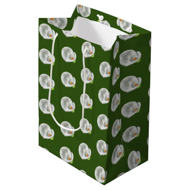 Calla Lilly Medium Gift Bag (Front Angled)