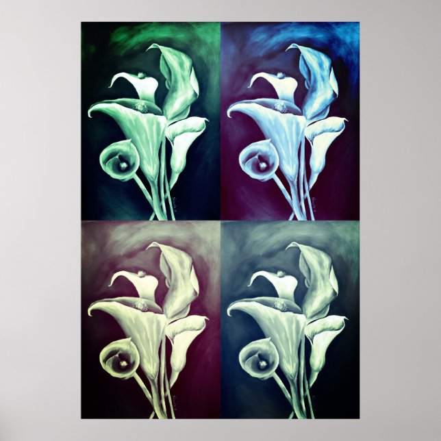 Calla Lilly - Retro Pattern Poster (Front)