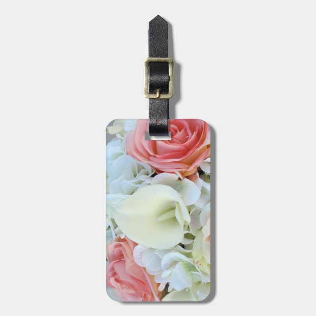 Calla Lily and Roses Luggage Tag (Front Vertical)