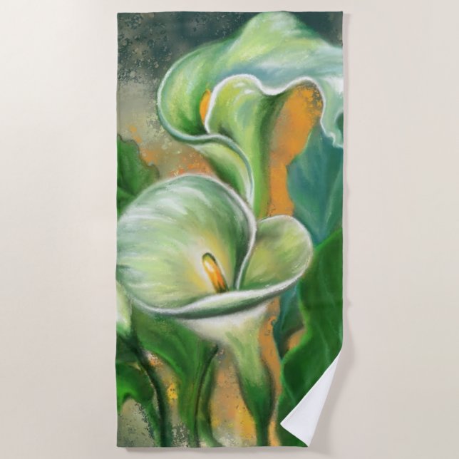 Calla Lily Beach Towel (Front)