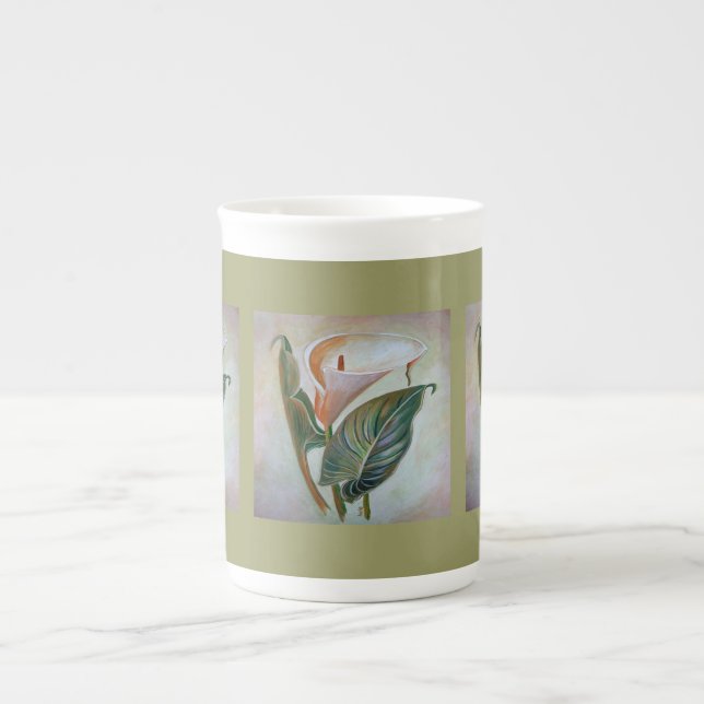 Calla Lily Beautiful Botanical Art Bone China Mug (Front)