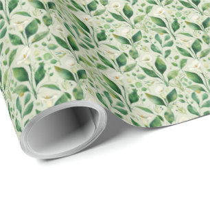 Calla Lily Botanical Greenery Floral Gift Wrapping Paper