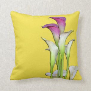 Calla Lily Bouquet Yellow Cushion