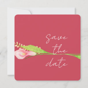 Calla Lily Elegant Save The Date Announcement