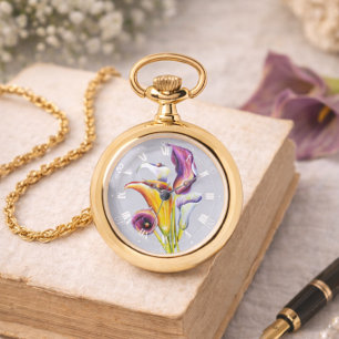Calla Lily Floral Gift Elegant Colourful Style Watch