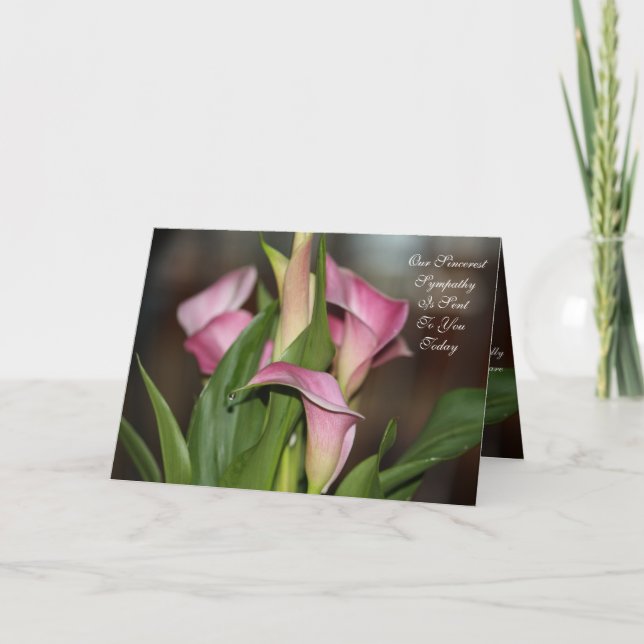 Calla Lily Flowered Card (Front)
