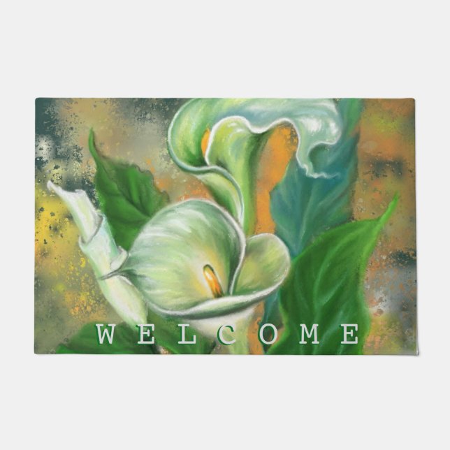 Calla Lily Flowers Doormat (Front)