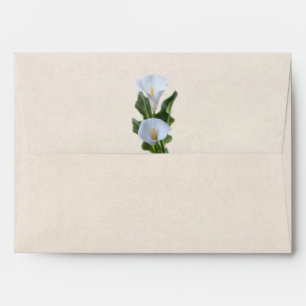 Calla Lily Flowers Floral Elegant Bridal Wedding Envelope