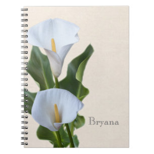 Calla Lily Flowers Floral Elegant Notebook Journal