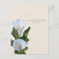 Calla Lily Flowers Floral Elegant SAVE THE DATE