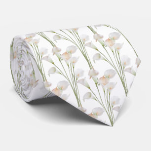 calla lily flowers pattern tie
