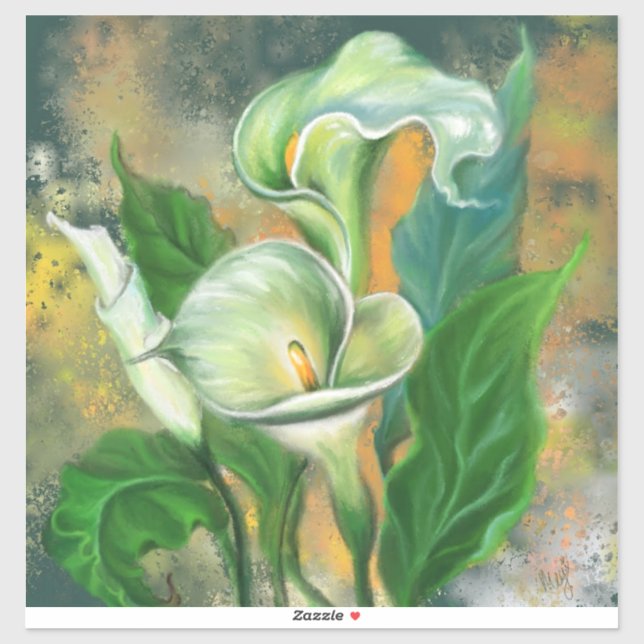 Calla Lily Flowers Sticker Painting (Sheet)