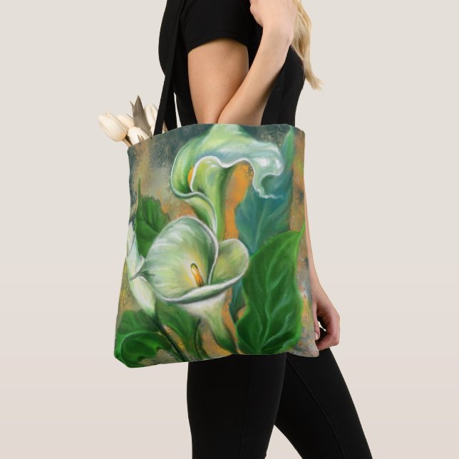 Calla Lily Flowers Tote Bag - Painting (Close Up)