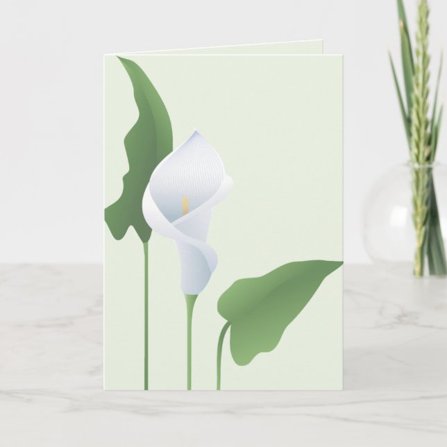 Calla Lily Greeting Card (Front)