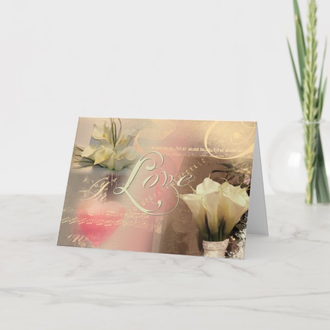 Calla lily love collage card (Front)