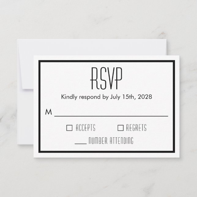Calla Lily Modern Floral RSVP Card (Front)