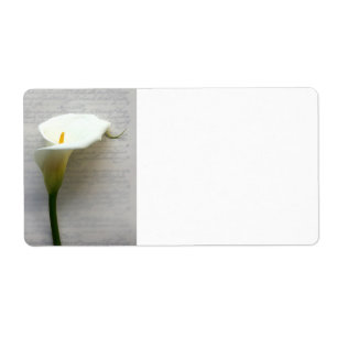 calla lily on old handwriting label