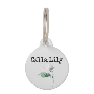 Calla Lily Pet Tag