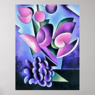 Calla Lily Purple Sensation Abstract Art Poster
