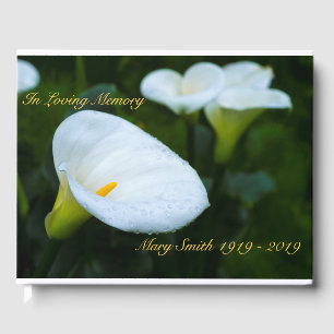 Calla Lily Raindrop Guest Book