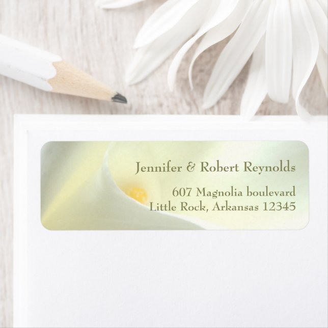 Calla Lily Return Address Label (Insitu)