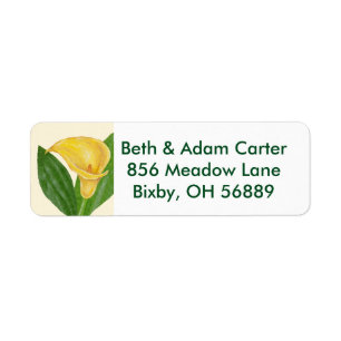 Calla Lily return address label