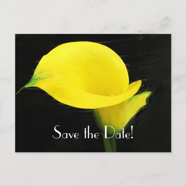 Calla Lily Save the Date Postcard (Front)