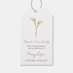 Calla lily Seed Packet Funeral Gift Tags