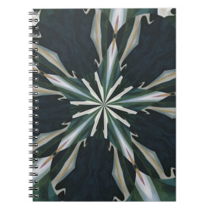 Calla Lily Star Kaleidoscope Spiral Notebook