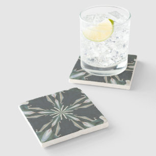Calla Lily Star Kaleidoscope Stone Coaster